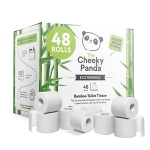 Bamboo Toilet Tissue Rolls 48 Paper Rolls Pack Cheeky Panda Home Supplies