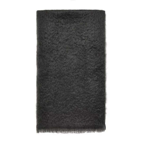 Black Mohair Throw Blanket Bronte Moon Wool Blankets