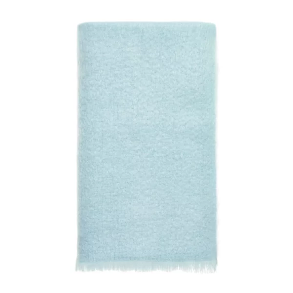 Blue Mohair Throw Blanket Bronte Moon Wool Blankets - Image 5