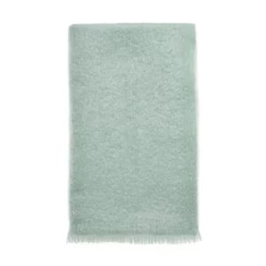 Green Mohair Throw Blanket Bronte Moon Wool Blankets