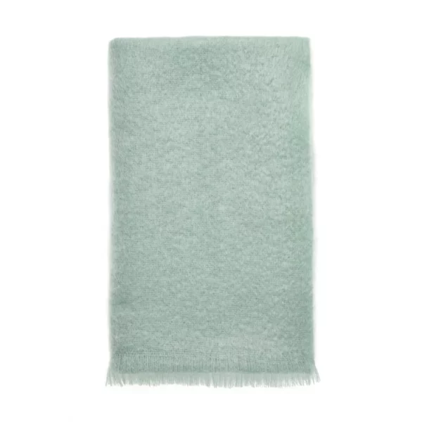 Green Mohair Throw Blanket Bronte Moon Wool Blankets