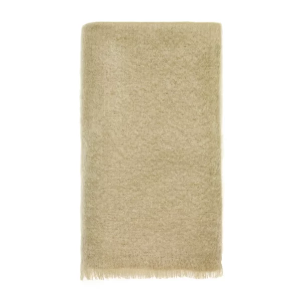 Green Mohair Throw Blanket Bronte Moon Wool Blankets - Image 3