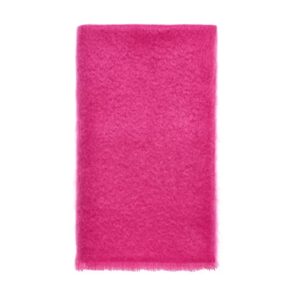 Pink Mohair Throw Blanket Bronte Moon Wool Blankets - Image 2