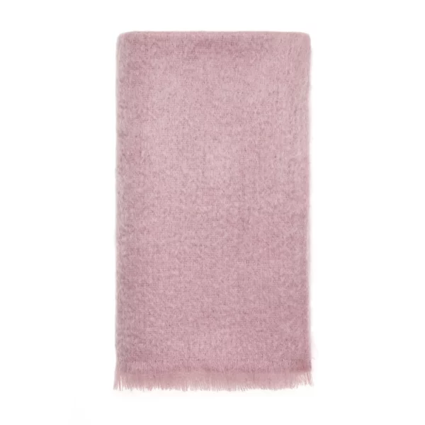 Pink Mohair Throw Blanket Bronte Moon Wool Blankets - Image 4