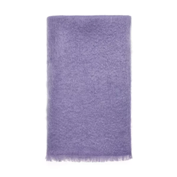 Purple Mohair Throw Blanket Bronte Moon Wool Blankets - Image 3