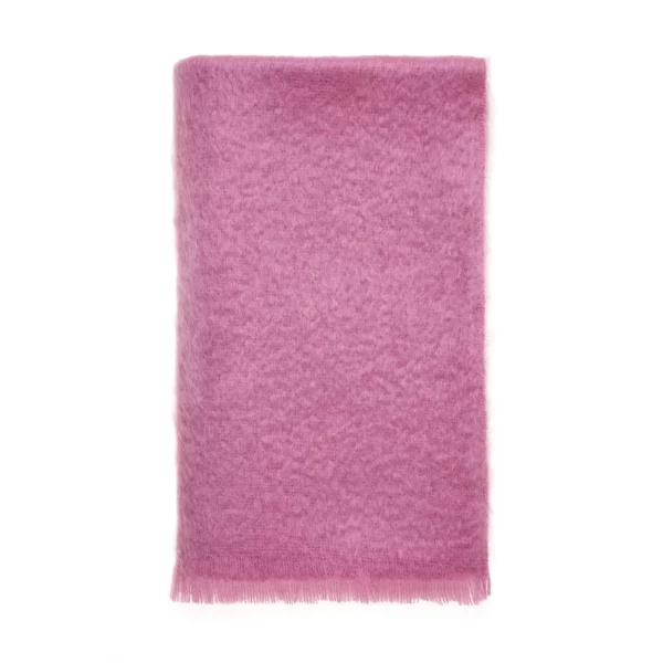 Purple Mohair Throw Blanket Bronte Moon Wool Blankets - Image 4