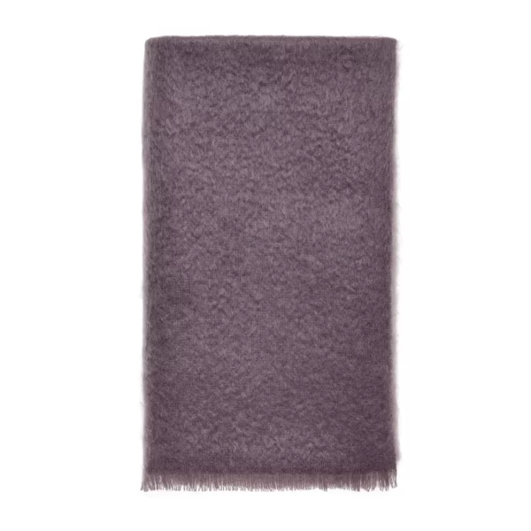 Purple Mohair Throw Blanket Bronte Moon Wool Blankets - Image 2