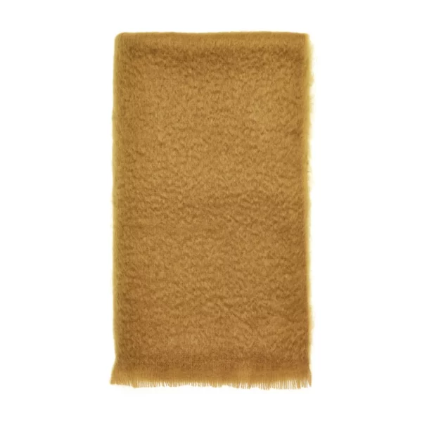 Yellow Mohair Throw Blanket Bronte Moon Wool Blankets