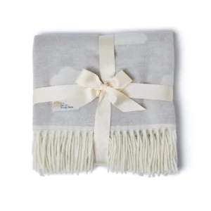 Baby Blanket Boys Cloud Grey Blanket Tweedmill Childrens Merino Throws