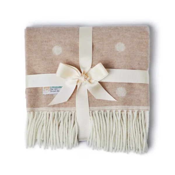 Baby Blanket Girls Spot Neutral Blanket Tweedmill Childrens Merino Throws
