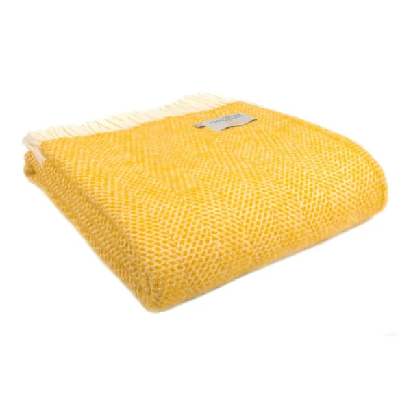 Beehive Wool Throw Blanket Tweedmill Wool Bed Throws - Image 7