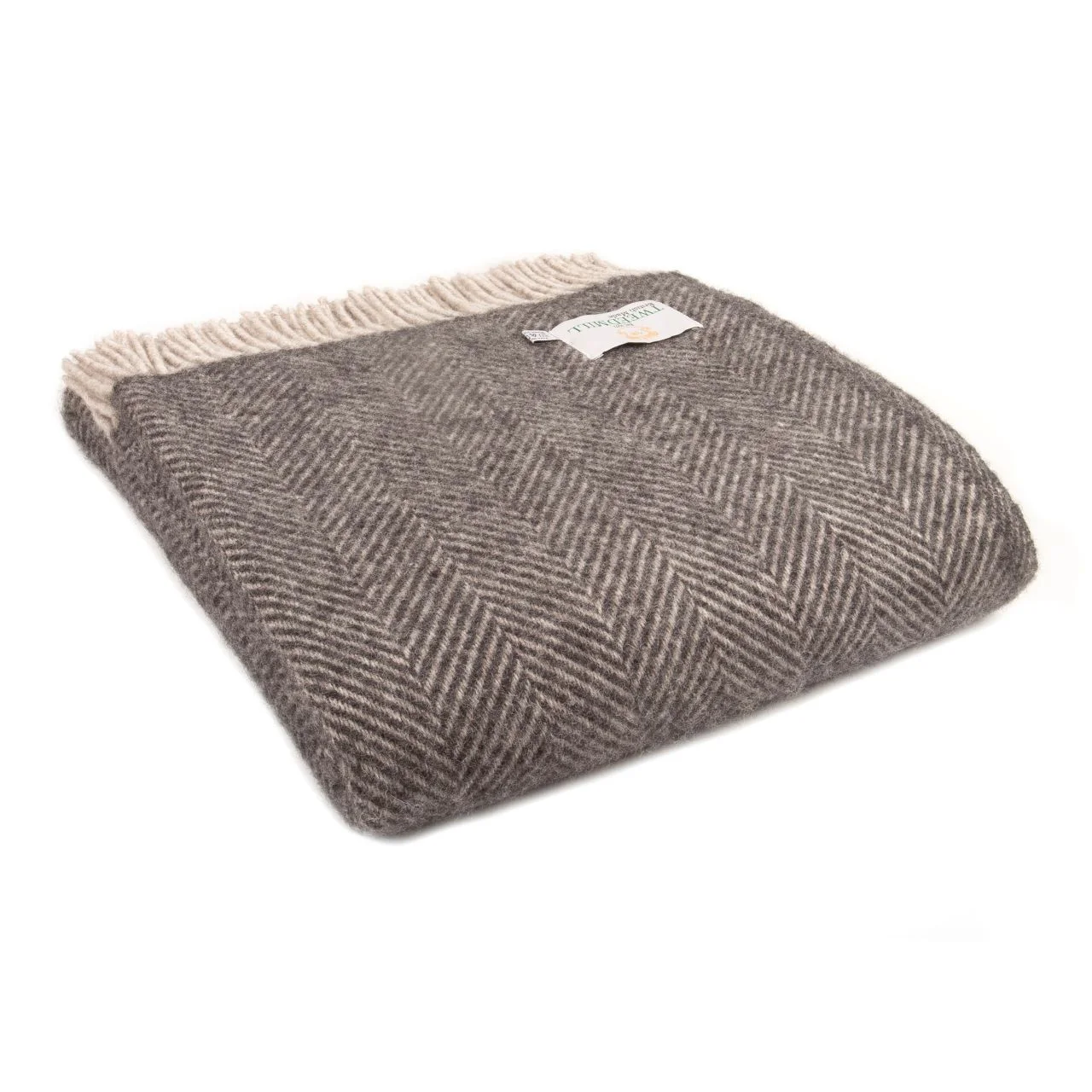 Herringbone Wool Throw Blanket Tweedmill Wool Bed Throws - Image 6