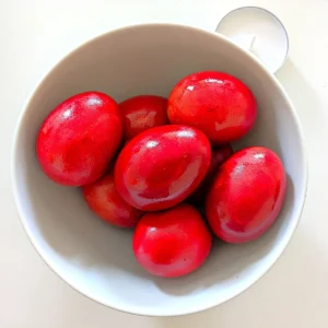 Red Eggs Paper Print Colour Food Photography Minimalist Style Wall Art Modern Home Wall Decor Kitchen Dining Living Room Wall Hanging